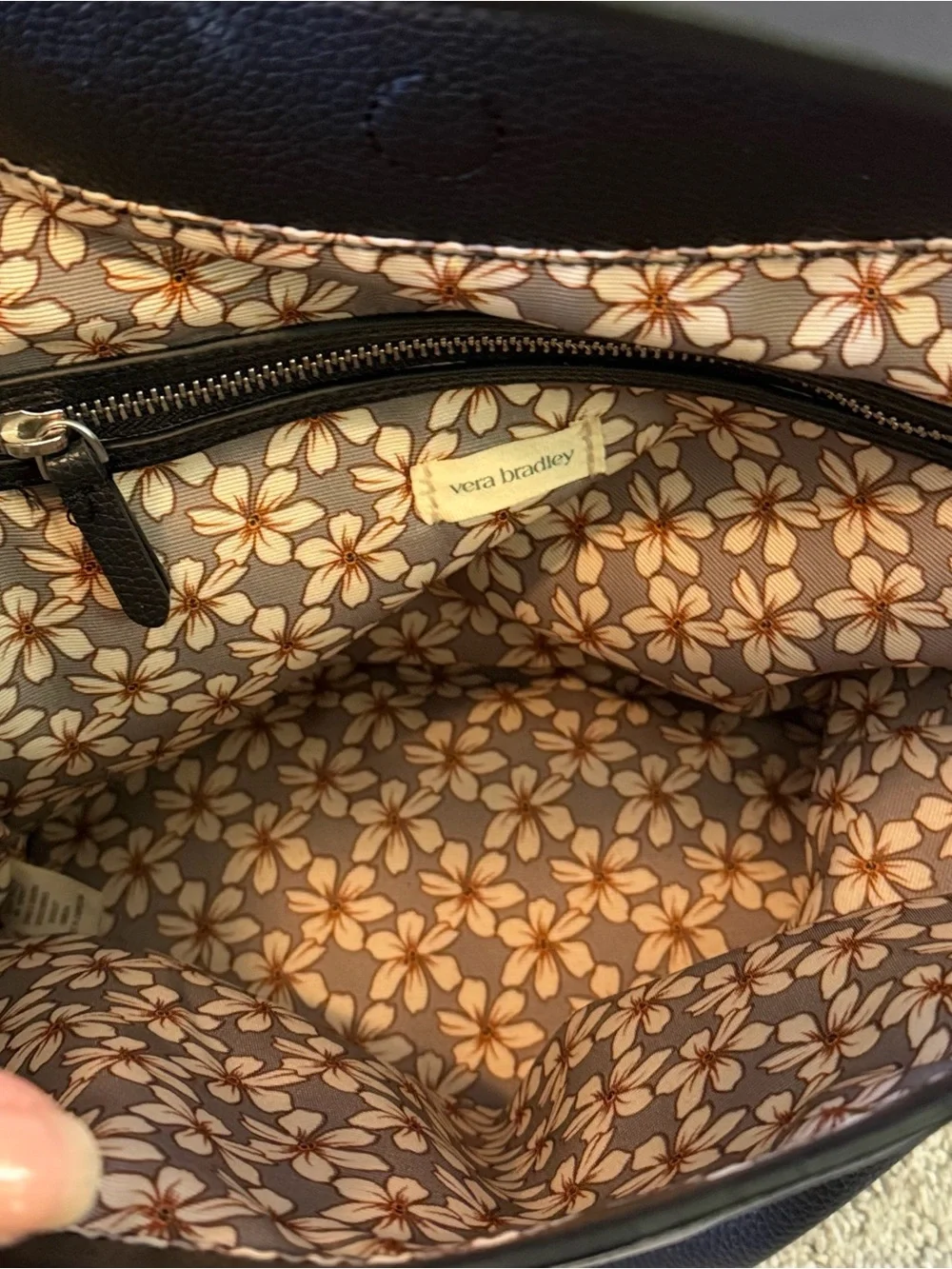 Vera Bradley Black Pebbled Shoulder Bag - Picture 5 of 7